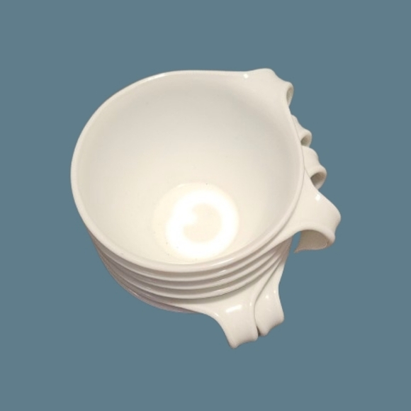 Corelle Livingware Winter Frost Coffee Cups Hook Handle Set of 6 - Picture 3 of 5